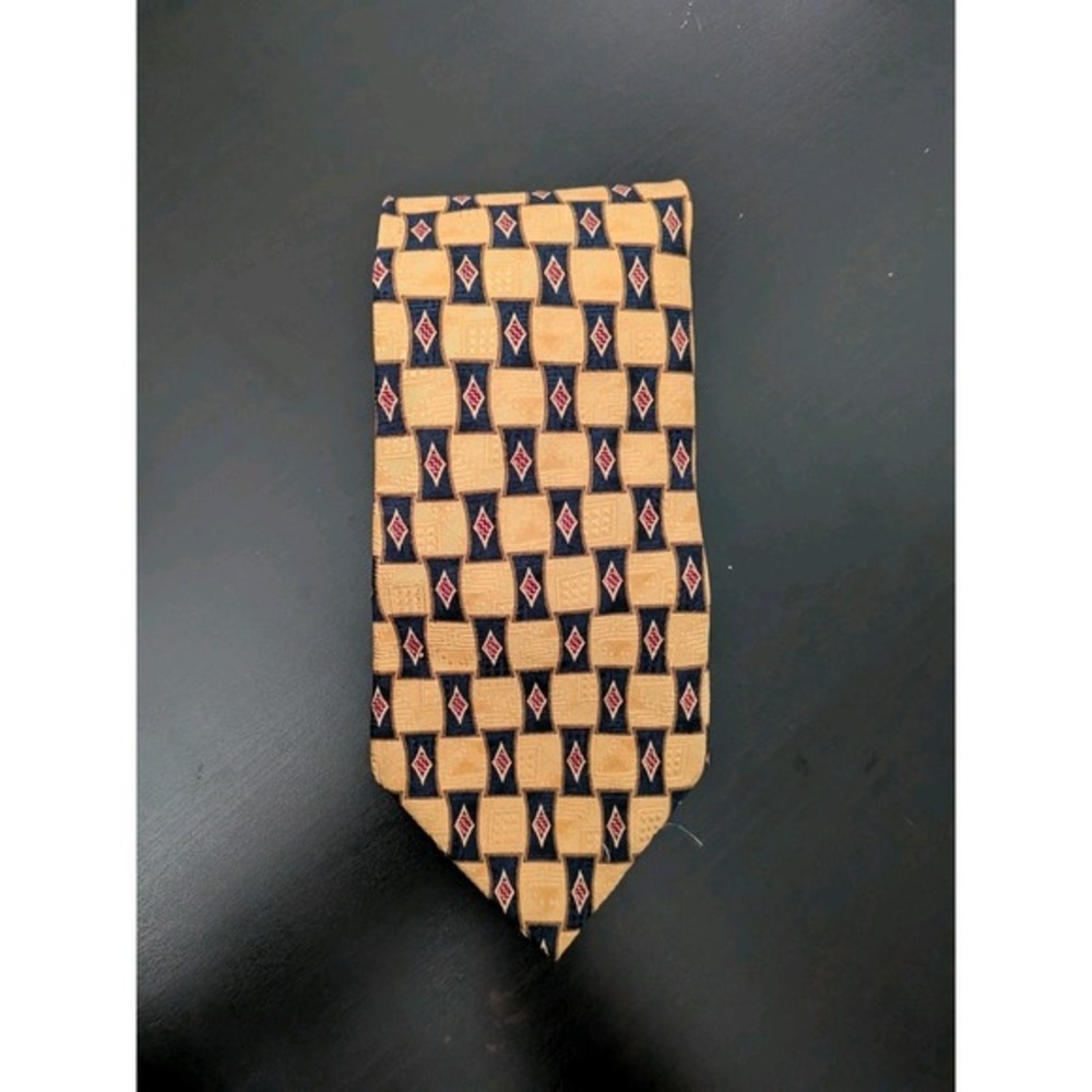 Ferrell Reed For Reichardt's Des Moines Silk‎ Golden Yellow Geometric 58" USA